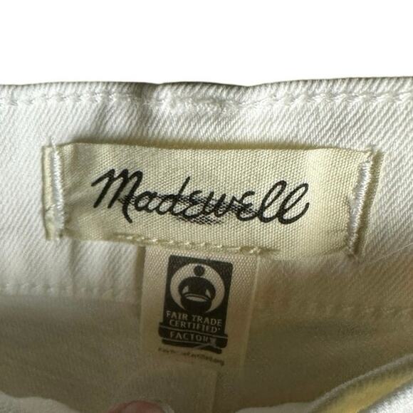 MADEWELL JEANS THE PERFECT VINTAGE WIDE-LEG CROP JEAN - WOMENS 32 WHITE - Picture 7 of 8